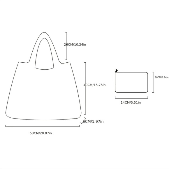 Light weight polyester Diaper / shopping / tote bag  . Price for one - Picture 3 of 5